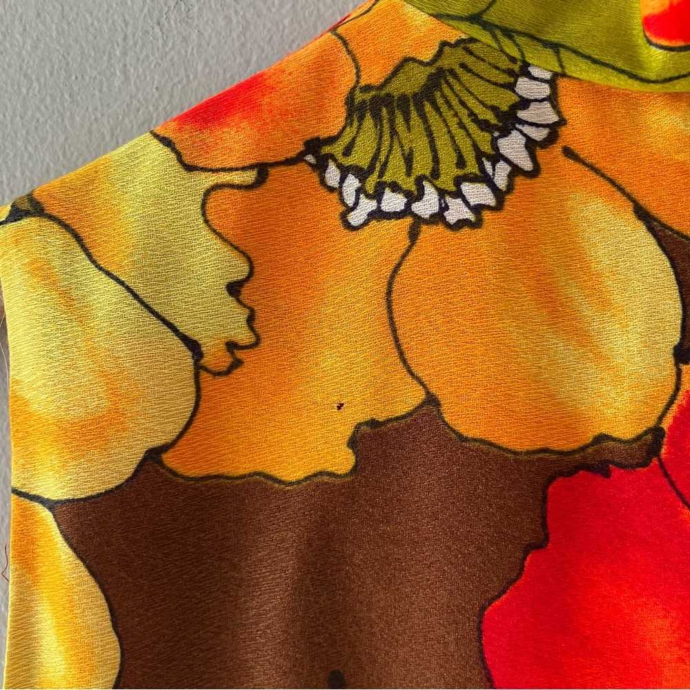 VINTAGE Hawaiian Floral Maxi Dress - Picture 7 of 8